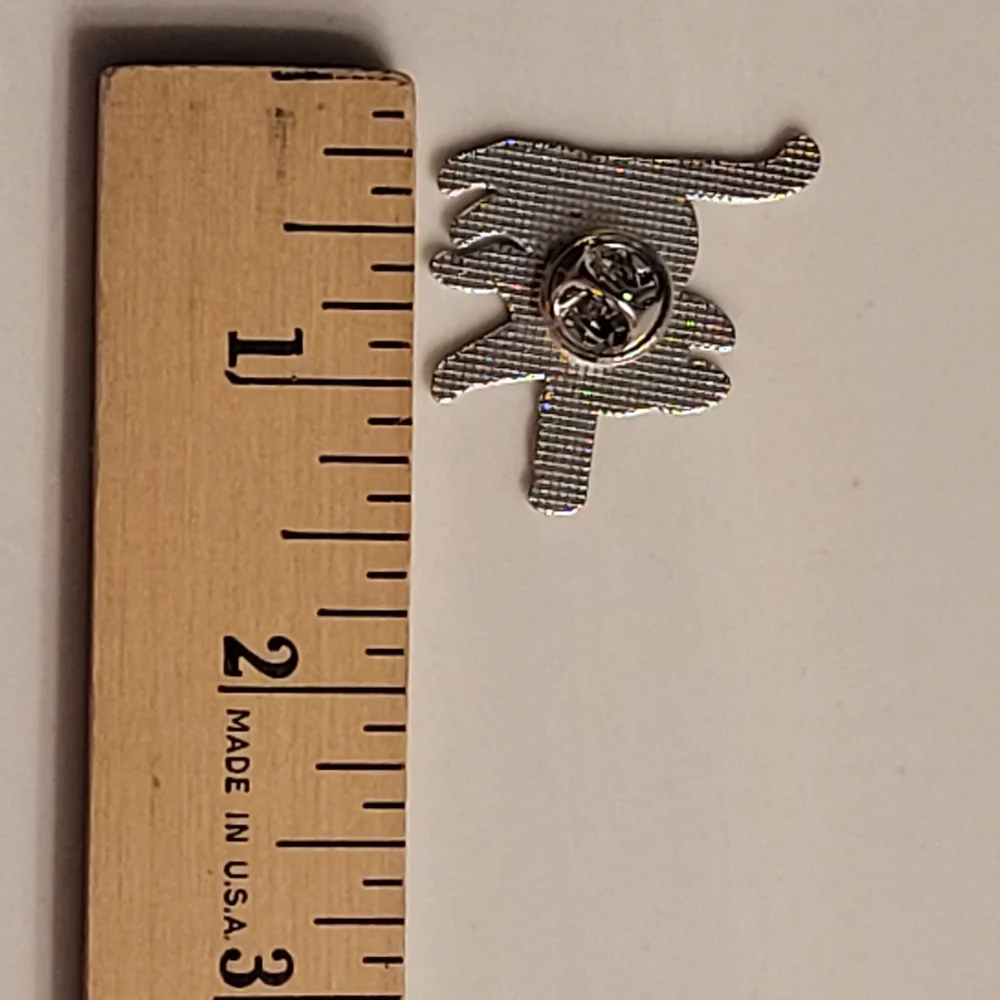 Black Cat With A Knife Enamel Pin - Picture 5 of 9